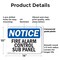 Signmission Fire Alarm Control Sub Panel OSHA Notice Sign, Plastic, 14in W x 10in L, 2PK OS-2PACK-NS-P-1014-L-12525 - alternate 3